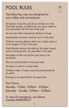 Pool Rules Sign [Interior/Exterior]
